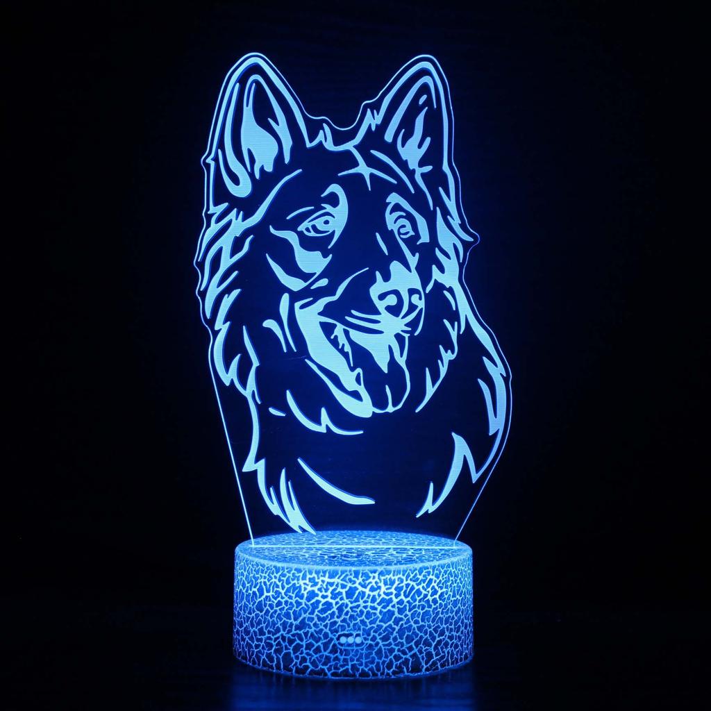 Cartoon Series 3D Night Light LED Colorful Touch Remote Control USB Creative Desk Lamp
