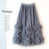 Spring and Autumn Women's Skirts Fairy Skirt Big Swing Gentle Mesh Yarn Long Skirt