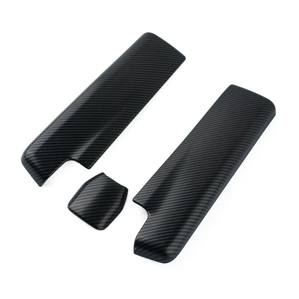 Carbon Fiber Center Armrest Box Cover For Mercedes-Benz Automobile Console Arm Rest Storage Box Lid Cover Interior Decor Sticker