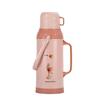 2L Vintage Thermos Flask with Leather Insulation for Dorm/Home - Small, Plastic Shell for Boiling Water