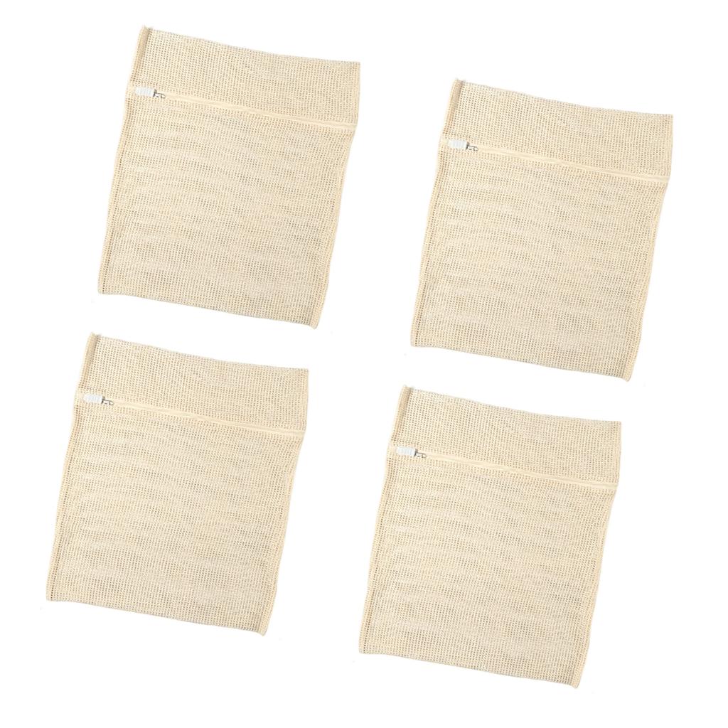 4PCS Thickened Cotton Garment Wash Bags Delicates Storage Solution Anti Deformation Washing Net with Sturdy Zippers