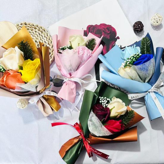 Букет из стабилизированных цветов для женщин, букет из искусственных вечных роз для Дня святого Валентина, Дня матери, Рождества, подарки на день рождения