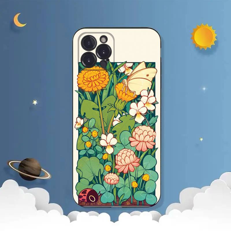 Чехол для телефона с растениями и цветами для iPhone Samsung Galaxy Redmi Xiaomi Oppo OnePlus Note SA 7 8 9 10 11 12 13 14 20 21 22 23 53 54 Pro Max Ultra TPU Soft