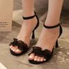 Fashion Women's Shoes On Sale 2024 Fashion Open Toe Women's Sandals Summer Buckle Solid Dress Party Stilettos or Thin Heels Sandals