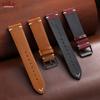 20mm 22mm for Omega Vintage Oil Wax Leather Watch Band 18mm 24mm Universal Stitching Cowhide Straps for Seiko Men Watch Bracelet