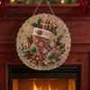 Handmade Festive Ornament Materials Christmas Faux Pearl Painting Suncatcher Kit Cute Santa Snowman Tree 3D Beaded DIY Art Set Ornament Holiday