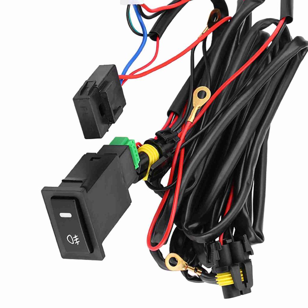 Switch Wiring Harness Kit LED Switch Wiring Relay ON-OFF Spot Light Switch LED Light Bar Wiring Harness Wiring Harness for Car