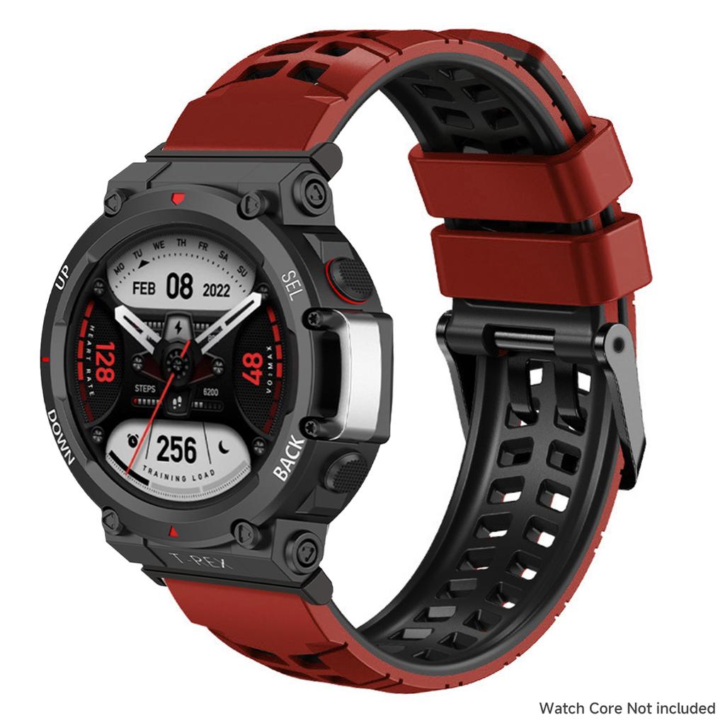 Силиконовый спортивный ремешок для Amazfit T-rex 3/2/1, двухцветный регулируемый ремешок для T-rex Pro/Ultra/2ultra, дышащий браслет для смарт-часов