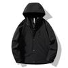 Cozy Up Men's Softshell Jacket with Hood Waterproof Windbreaker Lightweight Rain Shell Jacket for Outdoor Hiking Travel