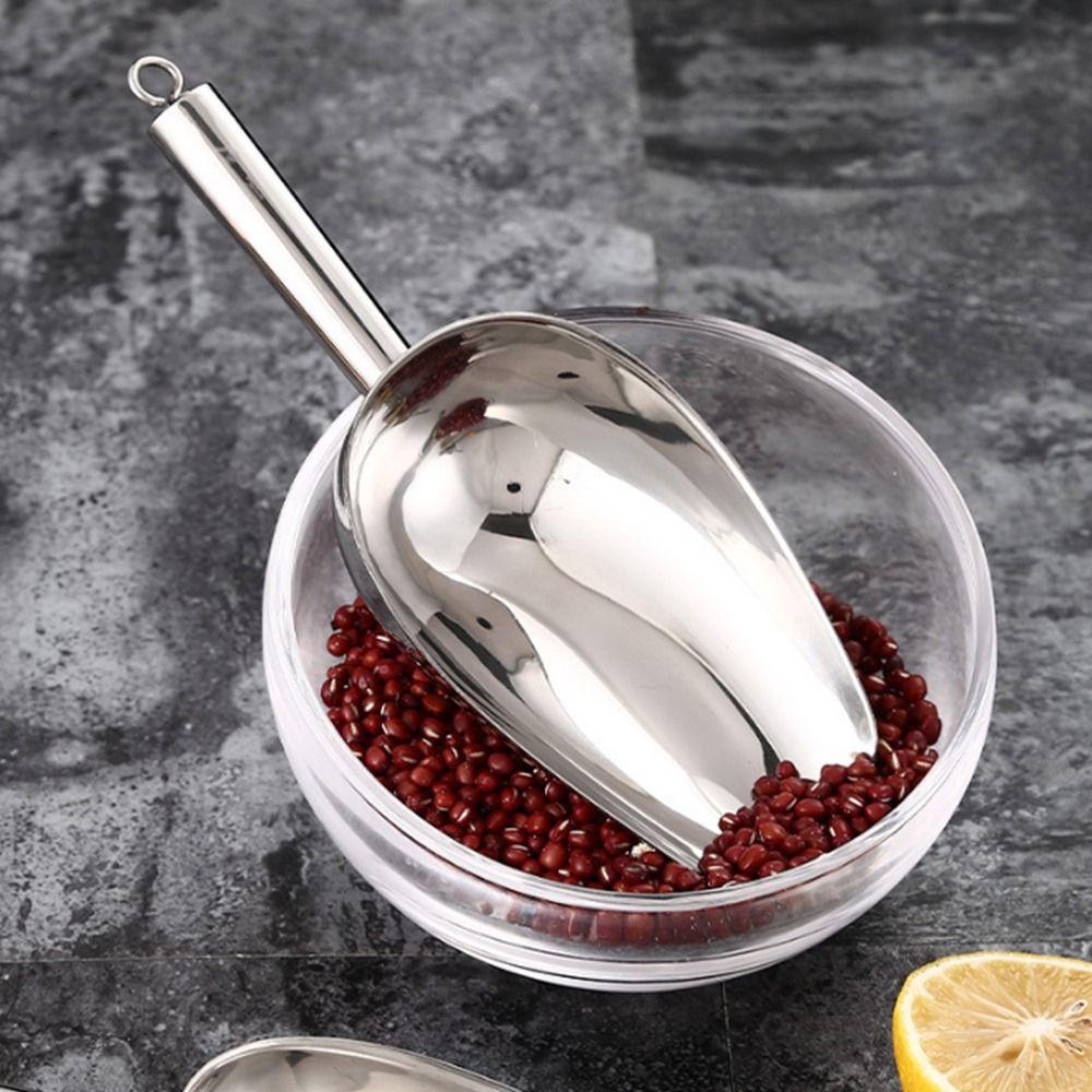 8/9/10/11/12in Stainless Steel Ice Shovel Heavy Duty Beans Shovel Dry Goods Shovel  Kitchen Utensil