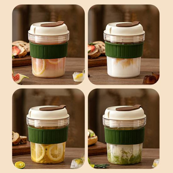 Портативная кофеварка для холодного заваривания с 3 штабелируемыми лотками для льда Бутылка-заварник из тритана без бисфенола А для холодного чая/холодного заваривания Термостойкая дорожная кружка для офиса