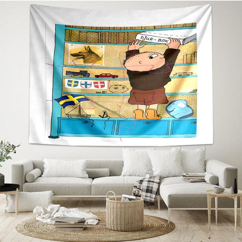Alfons Aberg Print Tapestry - Portable Wall Decor Cloth, for Home, Dorm, Travel, Bedroom, Living Room - Ideal Birthday Housewarming Gift