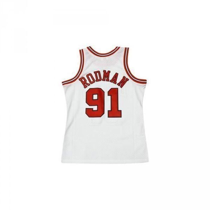 Maillot NBA - Mitchell & Ness - Dennis Rodman - Chicago Bulls 1995-96 - Blanc - Taille M/L