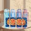 1PC Nirvana Blue Smiley Face 750ml sports water bottle leakproof straw lid outdoor office home