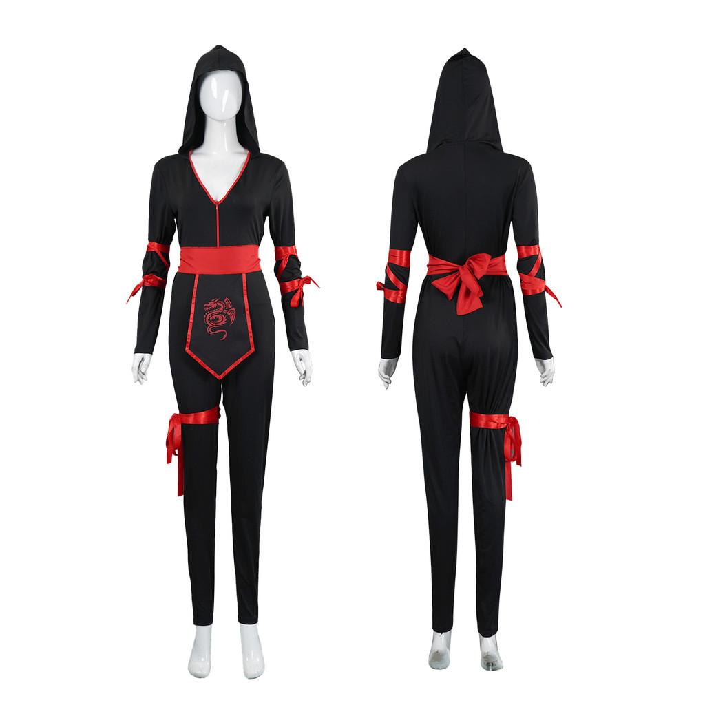 Adult Halloween Female Ninja Role Playing Black Uniform Stage Dress Performance