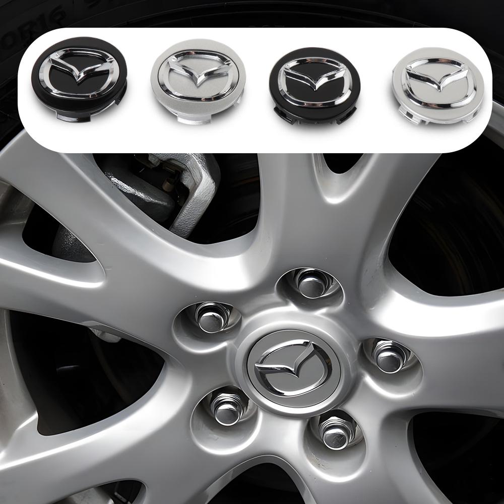 56MM Car Wheel Center Cap Logo Hub Cover Badge Sticker Accessories For Mazda Axela Demio Atenza CX5 CX3 CX7 CX30 CX60 CX9 MX5 MS