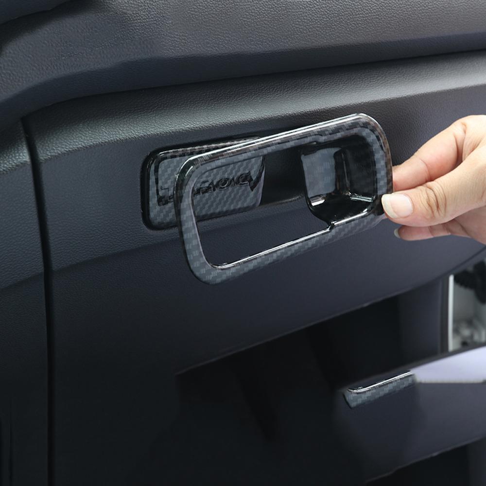 For Volkswagen VW T-ROC 2017- Car Glove Box Copilot Storage Switch Handle Sequins Stickers Trim