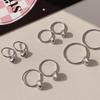Women's Surgical Steel Drop Heart Ring Piercing Earrings