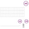 Garden Fence with Posts 12 pcs 75 x 30 cm Mesh Galvanized Steel