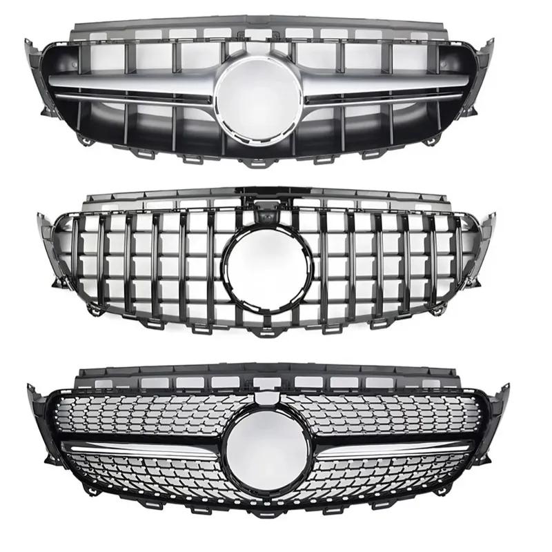 For Mercedes E-Class W213 2016-2020 Front Bumper Grille Gloss Black ABS Material Easy Installation Exterior Tuning Accessories