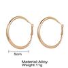 RUI RUI YU 1 Pair Of Men And Women Earrings Alloy Exaggerated Big Circle Earrings Set