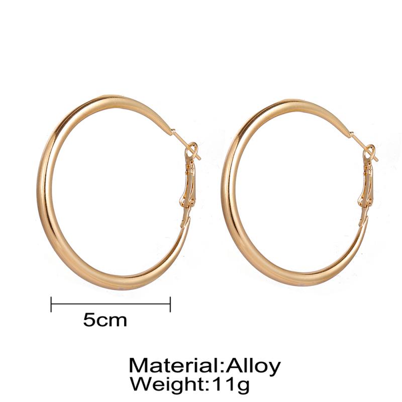 RUI RUI YU 1 Pair Of Men And Women Earrings Alloy Exaggerated Big Circle Earrings Set