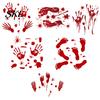 Temporary Removable Decal Halloween Blood Handprints/Footprints Wall Stickers, Decals, Spooky Waterproof Stain-proof Window Cling DIY Decoration