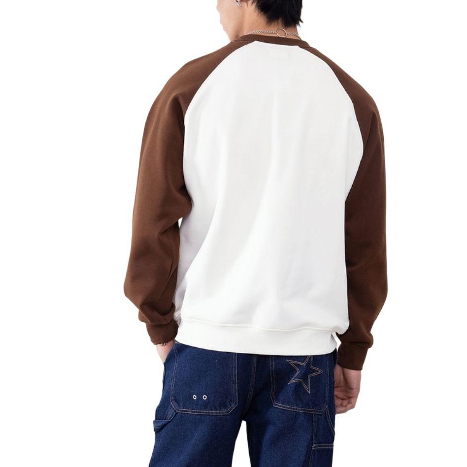 Converse Sweatshirts Unisex White/Brown Color Crew Neck Moderate UCJ082-J9T