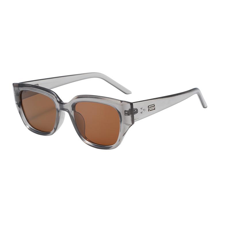 New gm square sunglasses women's fashion plain face and thin anti-ultraviolet sunshade men's driving sunglasses tide