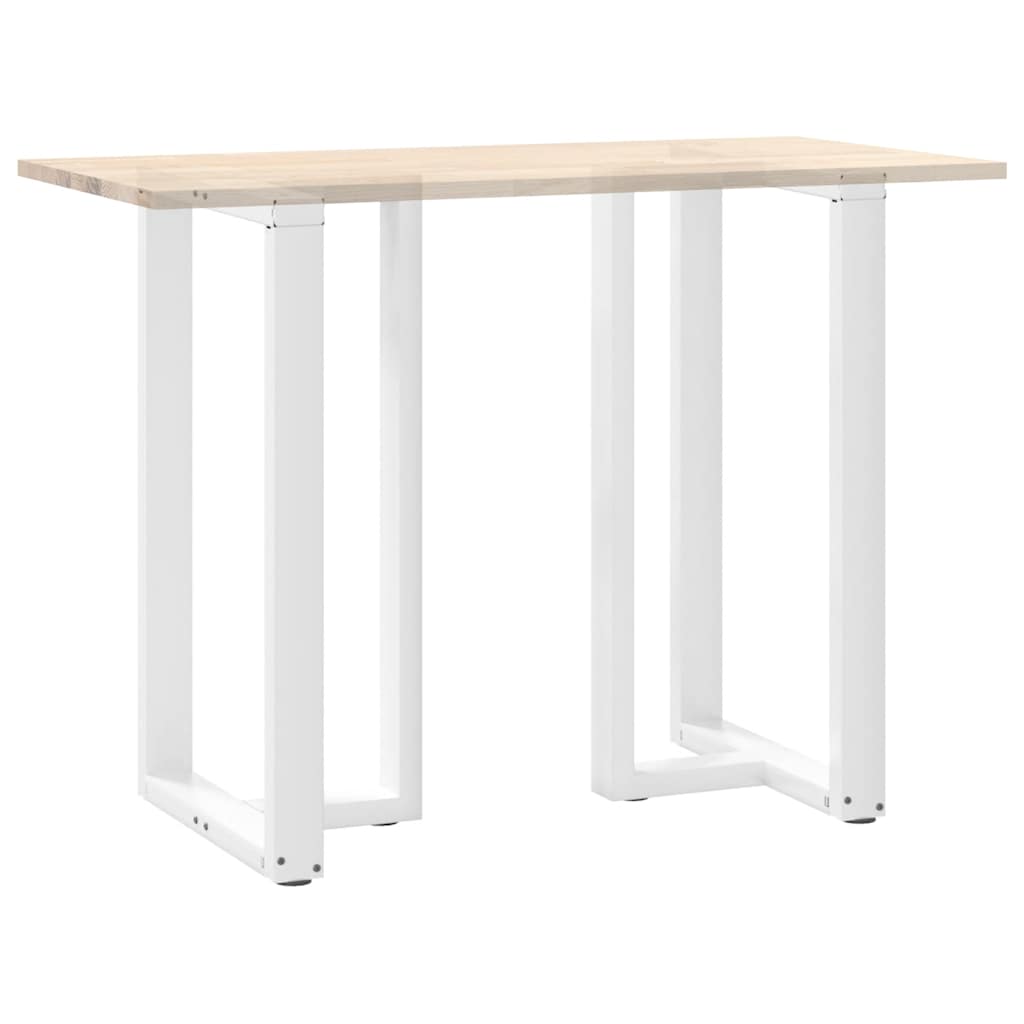 Vidaxl Nogi Do Stołu Barowego, 2 Szt., Białe, 60X35X(100-101) Cm, Stal