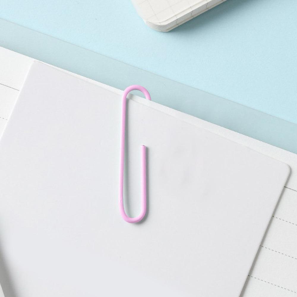 70 Pcs 50mm Length Paper Clips Pink/ Purple/ Green Metal Paper Clips Portable Paper Clips Office