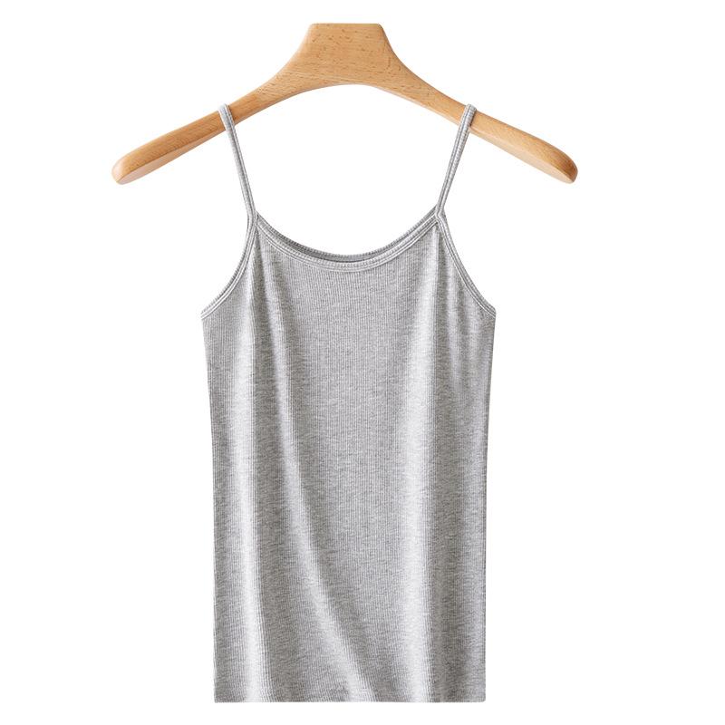 Женская майка-борцовка на тонких бретелях большого размера - Бесшовная майка без рукавов с защитой от просвечивания