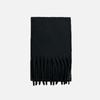 Wool Dopamine Solid Color Tassel Scarf Women's Autumn and Winter Large Soft Waxy Warm Scarf
