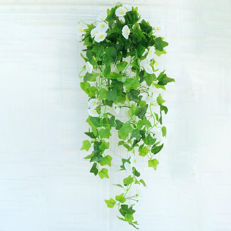 1 шт. искусственный цветок искусственный ротанг поддельные растения настенный ипомея цветок искусственный цветок свадьба домашний декоративный
