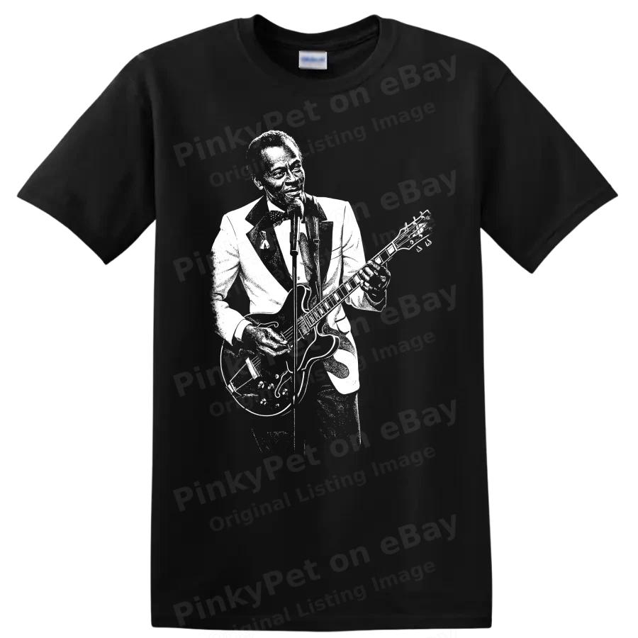 Chuck Berry T Shirt Rock Legend Guitarist Music Fan Retro Concert Stage Tee Gift