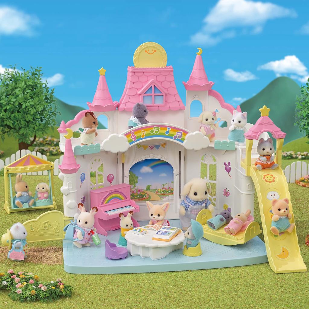 EPOCH Sylvanian Families Nursery Sun ST Mark Certified Toy Dollhouse for Ages 3 and Up "Everyone's Nursery" S-68