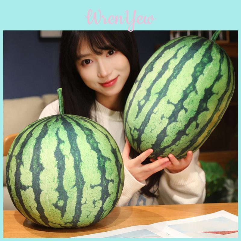 Cute 3d Watermelon Stuffed Toy Soft Plush Cushion For Fun Home Decoration