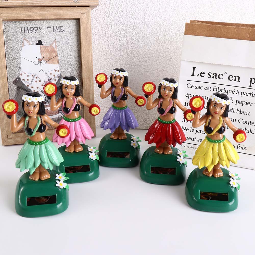 Girl Swinging Bobble Swinging Hawaiian Girl Shaking Head Doll Dancing Hula Girl Solar Swinging Doll