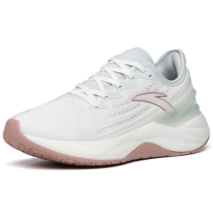 Anta 2.0 Shock Absorption Non-Slip Wear-Resistant Low-Top Running Shoes Women Sneaker White Pink Green 122215586-3