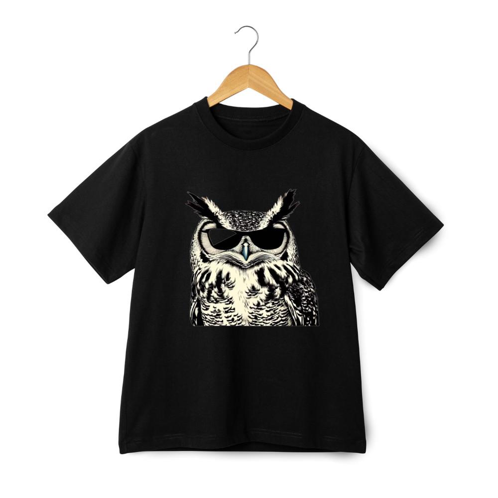 Cool Owl Sunglasses Graphic T-shirt - Trendy Unisex Tee Streetwear