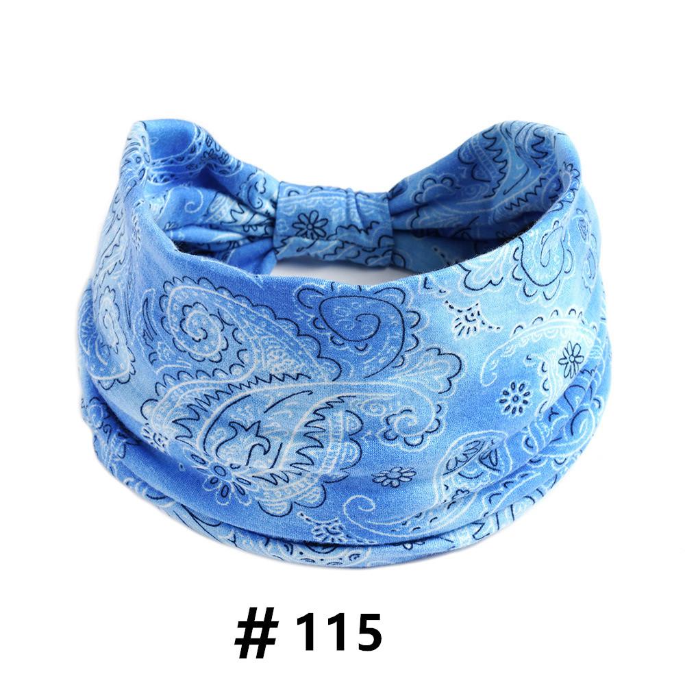 Boho Headbands Wide Knot Hair Scarf Floral Printed Hairband Elastic Turban Headwrap Stretch Head Bands Bandana Fashion Hair Accessories for Women