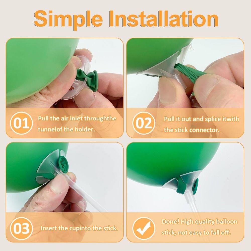 100 шт. НОВЫЙ Прозрачный Держатель для Воздушных Шаров Многоцелевой Прочный Стержень для Дисплея Шаров Многоразовый Стержень и Стаканчик для Шаров Вечеринка