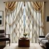 2 Pieces of HD Digital White Style European Villa Advanced Sense Curtain Head Curtain Home Decoration Style Decoration Living Ro