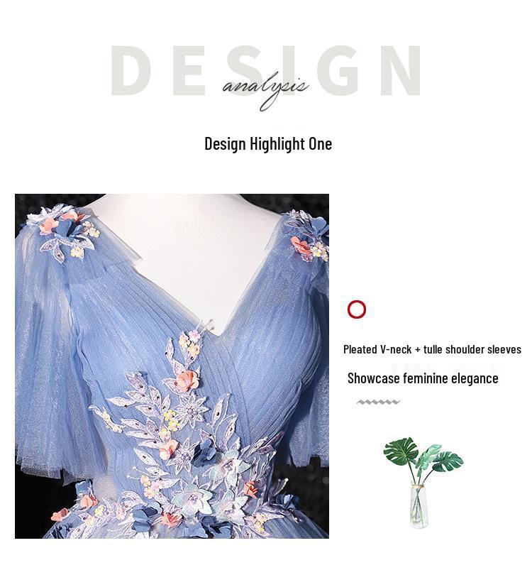 Women's A-line Ball Gown for Vocal Performances - Elegant Stage Hosting Costume