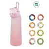 24 Oz Alr Fragrance Water Bottle Fruit Flavour Cup Frosted Gradient Drinking Bottle 700ml 8 Flavor Rings For Sports Outdoor
