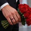 Модное кольцо из нержавеющей стали мужское, медно-золотого цвета, с красным камнем, кольца для мужчин и женщин, свадебные украшения, подарки на День святого Валентина
