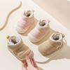 Baby Girl Velvet Warm Snow Boots Autumn and Winter Thickened Outdoor Boys Non-slip Soft-soled Toddler Cotton Shoes