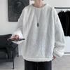 Men's Fall and Winter Round Neck Plush Pullover Long Sleeve Warm Casual Pullover Loose Pullover Shirt