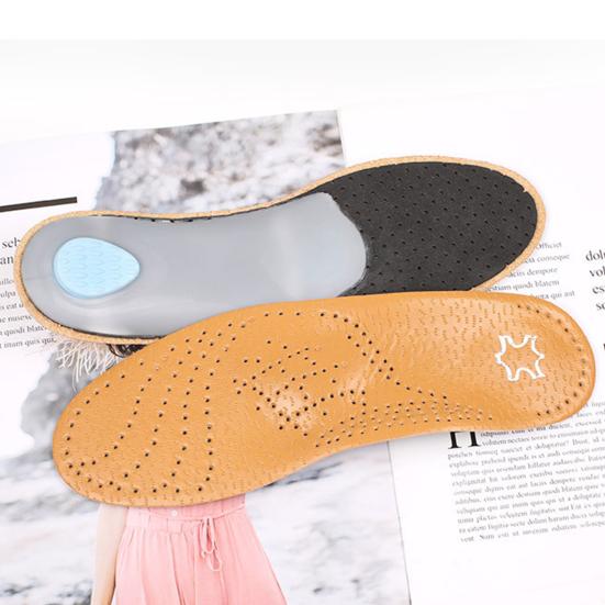 DYS 1 пара ортопедических стельок из искусственной кожи для мужчин и женщин, поддерживающих свод стопы, для плоскостопия