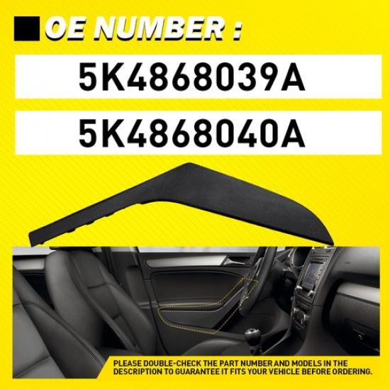 2X Левая Правая Внутренняя Ручка Двери Черная Для VW Golf 6 GTI MK6 2009-2013 EOA